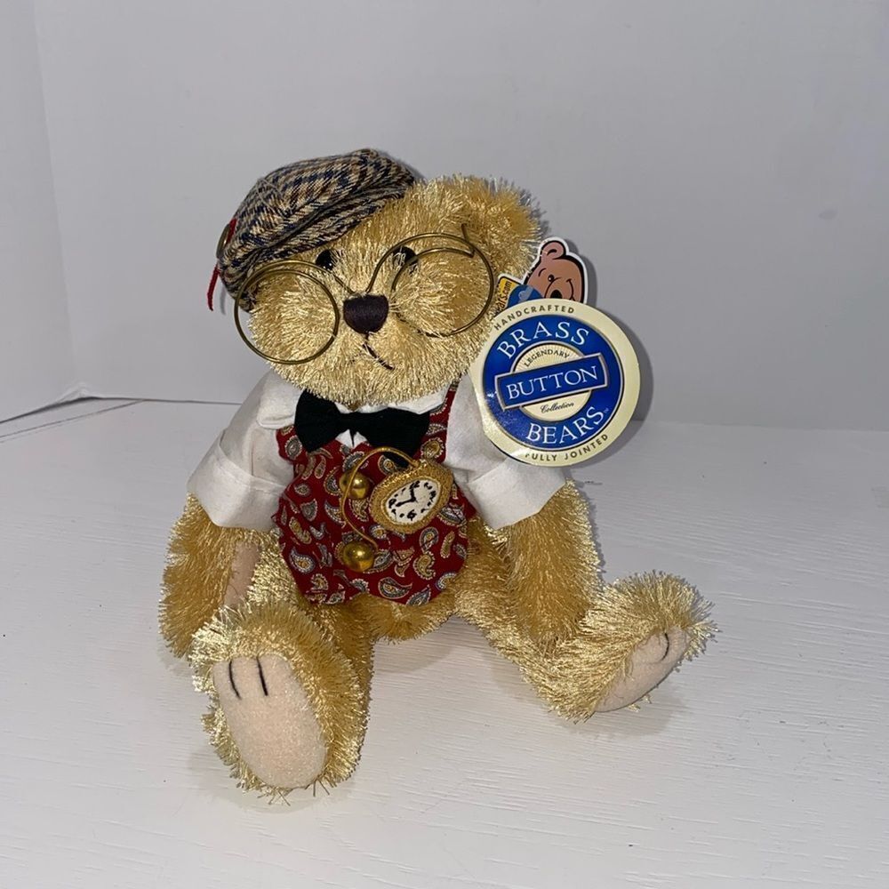Brass Button Bears Bentley The Bear Of Wealth Hand Crafted Fully Jointed Bear